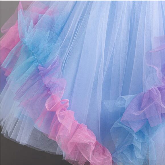 Elegant Princess Pink Party Dress Size 90 US 18-24 Months Tulle Bow Dress Sequin - Picture 3 of 14